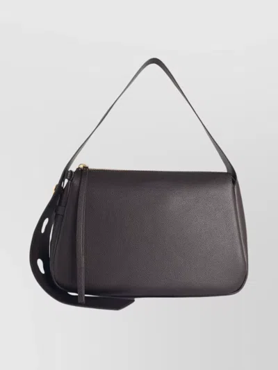 Tory Burch Romy Leather Crossbody Bag With Adjustable Strap In Brown