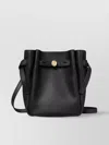 Tory Burch Romy Leather Crossbody Bag With Gold-tone Hardware In Black