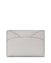 Tory Burch Romy Leather Flat Card Case In Gray