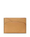 Tory Burch Romy Leather Flat Card Case In Gold