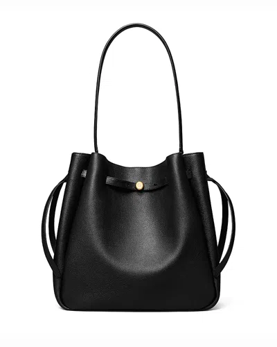 TORY BURCH ROMY LEATHER LARGE BUCKET BAG