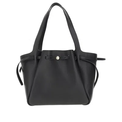 Tory Burch 'romy' Leather Shopping Bag In Black