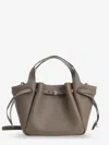 Tory Burch Romy Leather Shoulder Bag In Gray