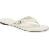 Tory Burch Romy Leather Thong Sandal In White