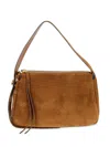 Tory Burch Romy Suede Shoulder Bag In Brown