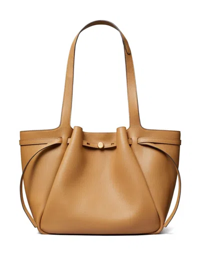 Tory Burch Romy Leather Tote Bag In Brown