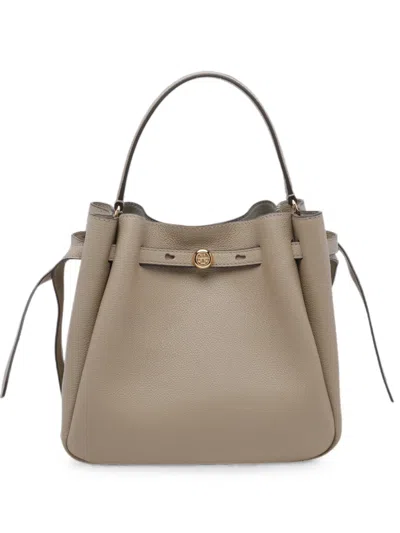 Tory Burch Romy Leather Tote Bag In Brown