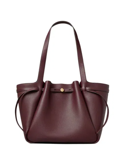 Tory Burch Romy Leather Tote Bag In Red