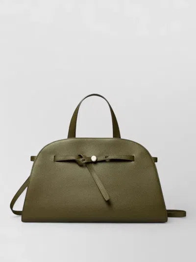 Tory Burch Romy Leather Tote Boston Bag Shoulder In Green