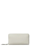 Tory Burch Romy Leather Zip Around Continental Wallet In White