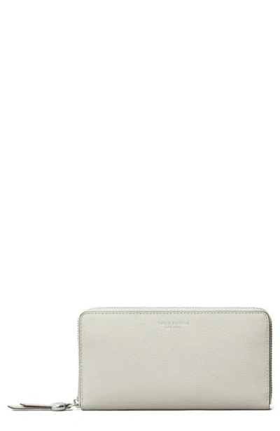 Tory Burch Romy Leather Zip Around Continental Wallet In White