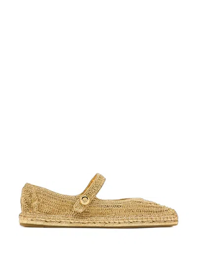 Tory Burch Romy Mary Jane Espadrilles In Gold