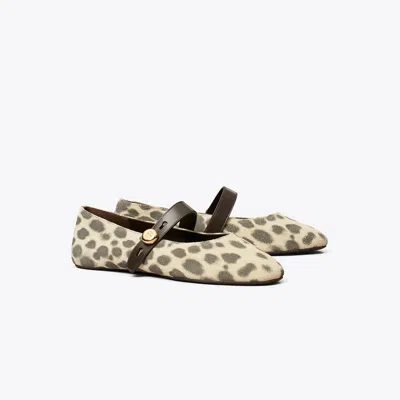 Tory Burch Romy Mary Jane Flat In Gray