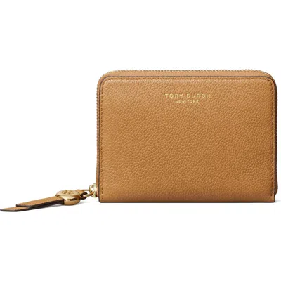 Tory Burch Romy Medium Leather Zip Wallet In Brown