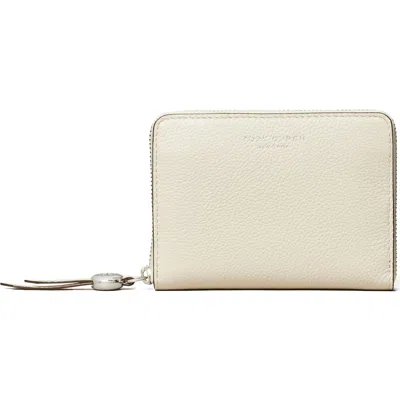 Tory Burch Romy Zip Fastening Medium Wallet In Neutral