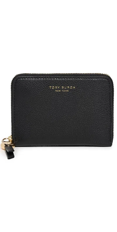 Tory Burch Romy Medium Zip Around Wallet Black