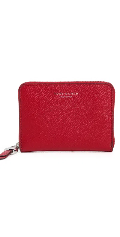 Tory Burch Romy Medium Zip Around Wallet Tory Red