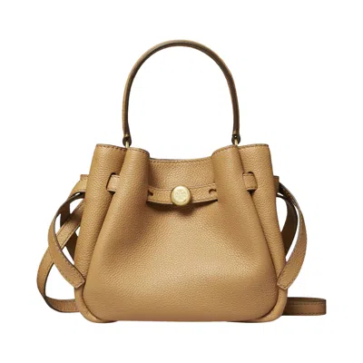 Pre-owned Tory Burch Romy Mini Bucket Bag 'tiramisu' | Tan | Women's Size Onesize