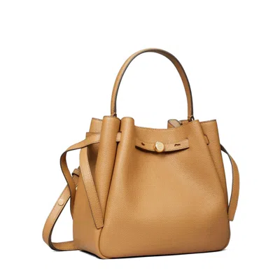 Tory Burch Romy Mini Bucket Handbag In Brown