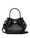 Tory Burch Romy Mini Leather Bucket Bag In Black