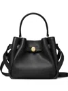 Tory Burch Romy Mini Leather Bucket Bag In Black