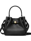 Tory Burch Romy Mini Leather Bucket Bag In Black