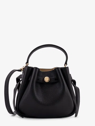 Tory Burch Romy Mini Leather Crossbody Bag In Black