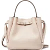 Tory Burch Romy Pebble Leather Bucket Bag