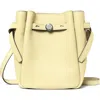 Tory Burch Romy Pebble Leather Phone Crossbody Bag In Lemon Souffle