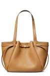 Tory Burch Romy Pebble Leather Tote In Tiramisu