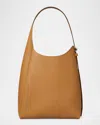 Tory Burch Romy Pebbled Leather Hobo Bag In Tiramisu