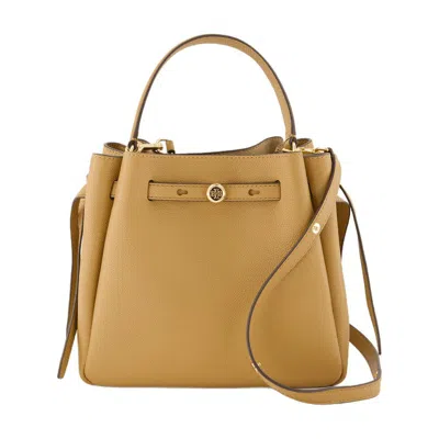 Tory Burch Romy Pebbled Purse In Brown
