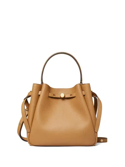 Tory Burch Romy Pebbled Purse In Brown
