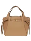 Tory Burch Textured Hammered Leather Shoulder Bag In Brown