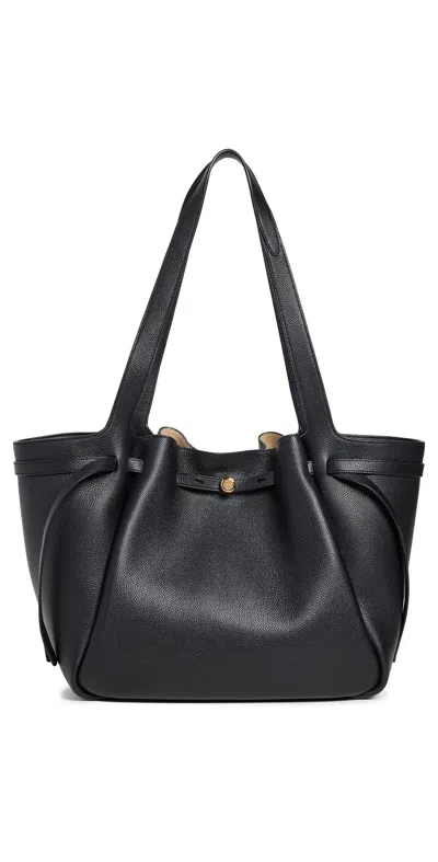 Tory Burch Romy Pebbled Tote Black