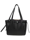 Tory Burch Romy Pebbled Tote In Black