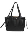 Tory Burch Romy Pebbled Tote In Black