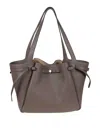 Tory Burch Romy Pebbled Tote In Brown