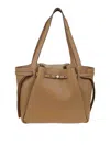 Tory Burch Sophisticated Cow Leather Shopper Bag In Sand