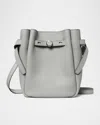 Tory Burch Romy Phone Leather Crossbody Bag In Light Granite