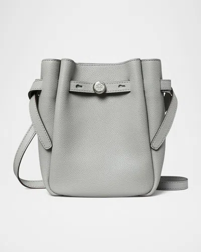 Tory Burch Romy Phone Leather Crossbody Bag In Light Granite