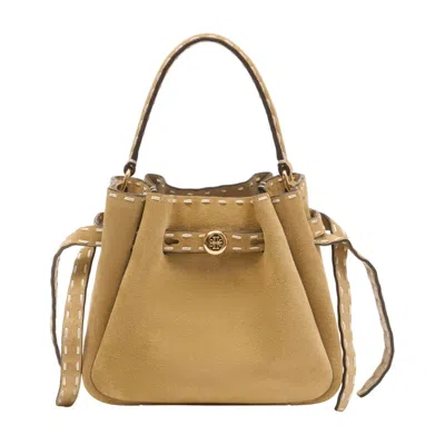 Tory Burch Romy Pick Stitch Mini Purse In Brown