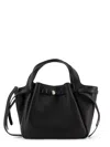 Tory Burch Romy Satchel Leather Shoulder Bag In Black