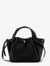 Tory Burch Romy Satchel Leather Shoulder Bag In Black