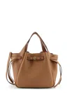 Tory Burch Romy Satchel Leather Shoulder Bag In Brown