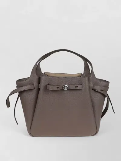Tory Burch Romy Satchel Tote Bag Structured Shape In Brown