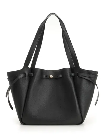 Tory Burch Saint Laurent Cassandre Leather Bucket Bag In Black
