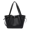 Tory Burch Saint Laurent Cassandre Leather Bucket Bag In Black
