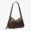 Tory Burch Zip-fastening Flap Shoulder Bag In Brown