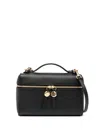 Tory Burch Romy Black Crossbody Bag With Adjustable And Removable Shoulder Strap And Logo Lettering On The Fron In Black